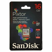 NEW SanDisk Pixtor High Performance SDHC Memory Card, 16GB Waterproof 1080p - £18.75 GBP
