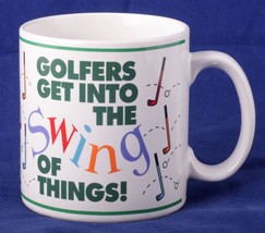 Golf Theme Coffee Mug - GOLFERS GET INTO THE SWING OF THINGS - £6.80 GBP