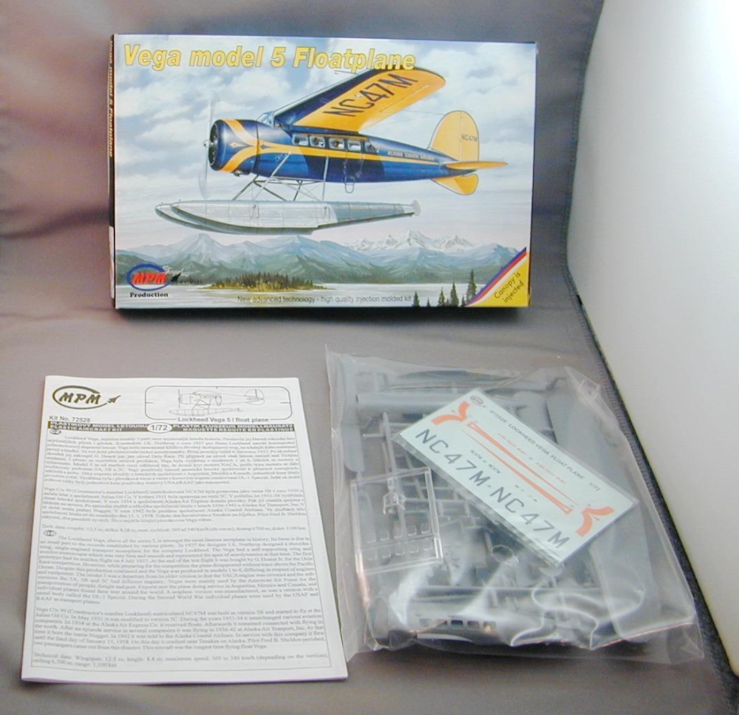 MPM Production 1/72 Vega Model 5 Floatplane Model Kit NEW - $29.99