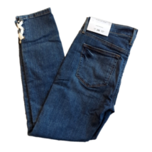 LOFT Medium Wash Mid Rise Slim Pockets Skinny Crop Jeans Ankle Detail Size 2 NWT - £37.35 GBP
