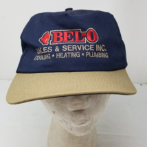 Bel-O Cooling &amp; Heating Hat Cap Embroidered Lebanon Illinois Blue Gold Vintage - £9.82 GBP