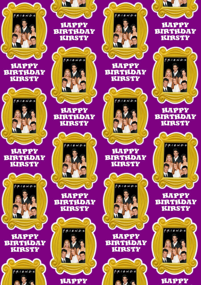 Friends TV Show Personalised Gift Wrap - Friends Central Perk Wrapping P... - $5.42