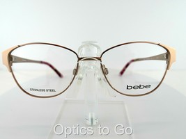 BEBE BB 5159 (770) Rose Gold 53-16-140 STAINLESS STEEL Eyeglass Frames - £23.15 GBP