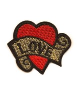 LOVE HEART IRON ON PATCH 1.8&quot; Tattoo Style Rocker Biker Rockabilly Embro... - €3,36 EUR