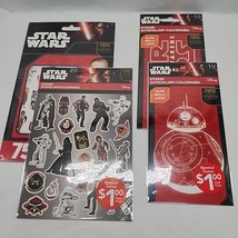 (4) Packs Of Star Wars The Force Awakens Stickers And Tattoos - $372.51 MXN