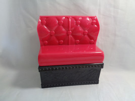 2012 Mattel Monster High Dark Hot Pink &amp; Black Sofa Couch Seat   - £6.93 GBP