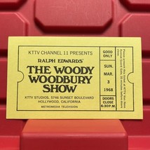 Woody Woodbury Show KTTV Studios Channel 11 Studio Taping Ticket Stub Ma... - £10.68 GBP