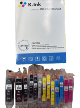 K-Ink 250XL &amp; 251XL Printer Cartridvges Black Color Cyan Yellow Gray Set... - $484.70 MXN