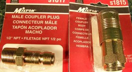 2pc Big 1/2&quot; Milton Air Hose Coupler Set Made In Usa Solid Steel Quick &quot;G&quot; Inch - £31.18 GBP