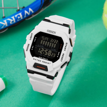 Digital Watches Waterproof Hombre Mens Sports Green Wristwatches Hand  - £16.81 GBP