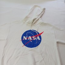 NASA Men's White Graphic Drawstring Pullover Hoodie Sweatshirt Measured Chest 40 image 9