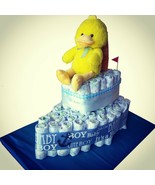 Ship Diaper Cake. Neutral baby shower centerpiece - $1,046.98 MXN