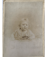 Antique Cabinet Card Photo-Cute Toddler Girl-Found Photograph-Maxwell Wa... - £6.91 GBP
