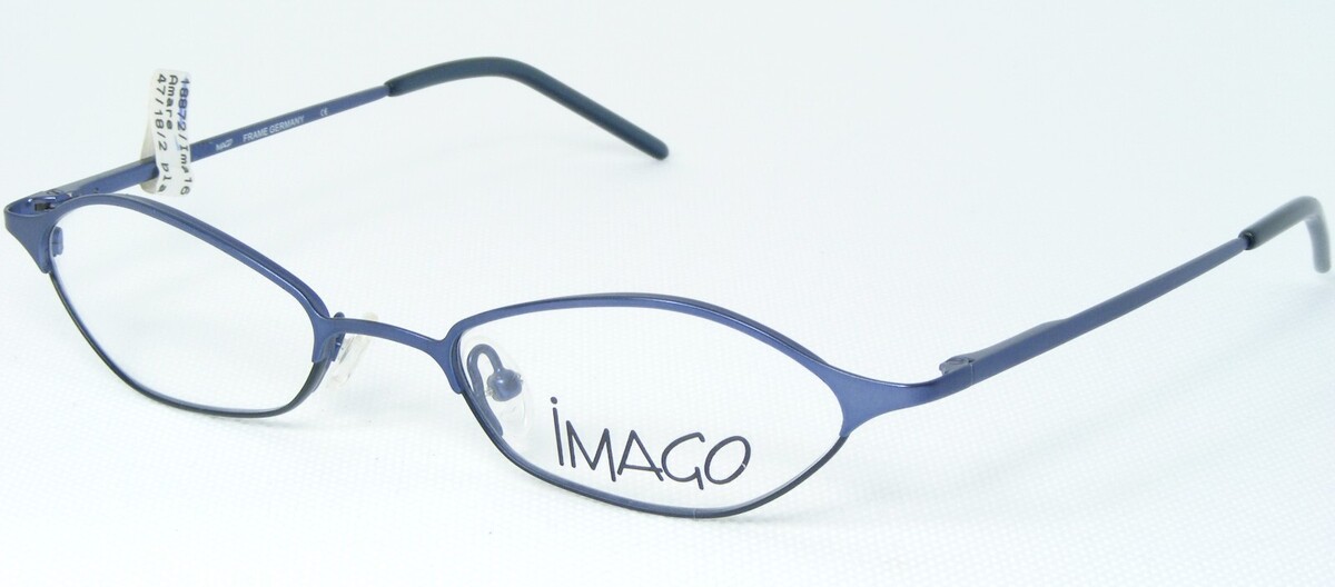 Lunettes Vintage iMAGO AMARE 2 Bleu/Noir Monture 47-18-135mm Allemagne - $71.26