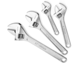 4-Piece Adjustable Wrench Set, Forged, Heat Treated, (6&quot;, 8&quot;, 10&quot;, 12&quot;) - $40.11