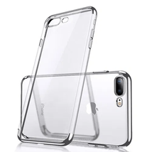 Tpu 3 Section Colored Case For I Phone 7/8 CLEAR/SILVER - £5.72 GBP