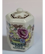 Vintage Mason&#39;s Ironstone Six Sided Floral Lidded Trinket Box READ - $25.00