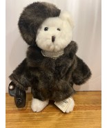 Vtg 2000 Berkeley Designs White Teddy Bear Plush Stuff Animal Faux Fur &amp;... - £16.35 GBP
