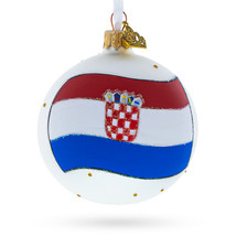 Flag of Croatia Glass Ball Christmas Ornament - £31.24 GBP