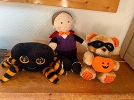 Lot of TySilk COBB Black Spider Bear Co. Plush Magician Russ Small Masked Teddy - £12.09 GBP