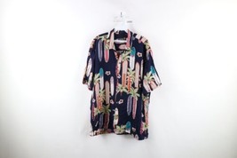 Vintage 90s Streetwear Mens XL Faded Surfboard Collared Hawaiian Button Shirt - £31.12 GBP