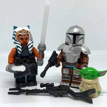 3pcs Star Wars The Mandalorian Ahsoka Tano and Baby Yoda Grogu Minifigures Toys - £7.95 GBP