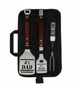 Bbq Grill Tools Set Gift For Dad, 4 Piece Set, Number 1 Dad Tongs, Spatu... - $42.99