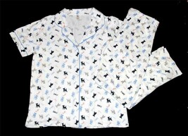 Ellen Degeneres Dots Stripes Dogs Laugh Love Smile S/S Top Pants Wms Paj... - $38.99