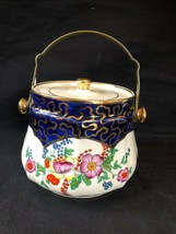 Vtg. Rare Sadler Cookie Jar Chou Floral Doré Bord Angleterre 1949 Mn - $209.98