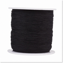 150 Yards Black Braided Nylon Thread - High-Quality 0.5mm Chinese Knotting Beadi - £21.33 GBP