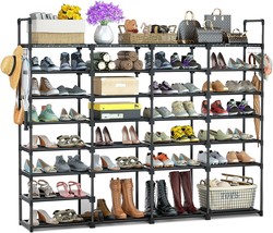 Timebal 8-Tier Shoe Rack, Stackable Shoe Storage Organizer,, And Living Room - £67.92 GBP