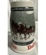 1983 Budweiser Holiday Stein 50th Anniversary Clydesdales Ceramarte Made... - $22.00