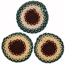 Handmade antique American Braided sit covers rugs 1.2&#39; (38cm) 1940s - 1C459 - €142,58 EUR