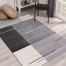 7 X 9 Gray Modern Geometric Area Rug - $457.72 CAD