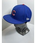 Chicago Cubs Hat New Era Cap Authentic Collection Fitted 7 1/8 59Fifty Blue - £14.69 GBP