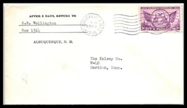 1935 US Cover - Albuquerque, New Mexico to Meriden, Connecticut U9 - $2.96
