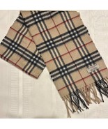 Burberry Cashmere Wool Vintage Check Plaid Unisex Scarf Mufflr Archive B... - $199.00