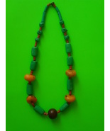 Beautiful handmade multicolor vintage pendant necklace. - $110.75 CAD