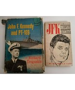 2 Vintage JFK John F Kennedy Books Lot PT-109 Tregaskis Complete Biograp... - £7.10 GBP