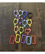 Plastic Lobster Clasp Clips Key Rings Cat Shape and Other Clips 16 Pcs D... - $190.39 MXN