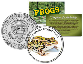 Northern Leopard Frog *Collectible Frogs* Jfk Half Dollar Us Colorized Coin Coa - £6.95 GBP