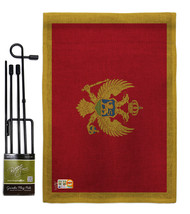 Montenegro Burlap - Impressions Decorative Metal Garden Pole Flag Set GS140262-D - £26.65 GBP