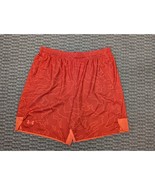 Under Armour Men’s Stretch Training Shorts Orange Camo Size XL Loose Fit - $14.85