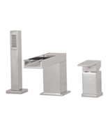 aqua brass 3-piece Deck Mount Tub Filler with Handshower - streem 77313 ... - $678.88 CAD