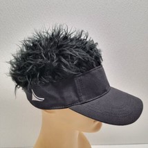 Men&#39;s Flair Hair Sun Black Wig Cap With Fake Hair Baseball Hat Cap Unisex - £10.14 GBP