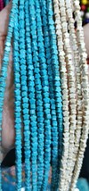 strand 100pcs 4mm Blue-Whit Turquoise Stone star Carved For jewelry making - £5.56 GBP