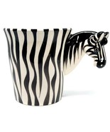 Zebra 3D Coffee Tea Ceramic Mug Wild Animal Cup Hand Painted - £21.44 GBP