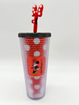 Disney Parks Starbucks Minnie Mouse Polka Dots Red &amp; White Tumbler 2024 WDW - £49.57 GBP