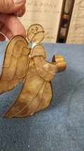 Vintage Mica And Brass Angel Ornament Christmas Tree - £6.60 GBP
