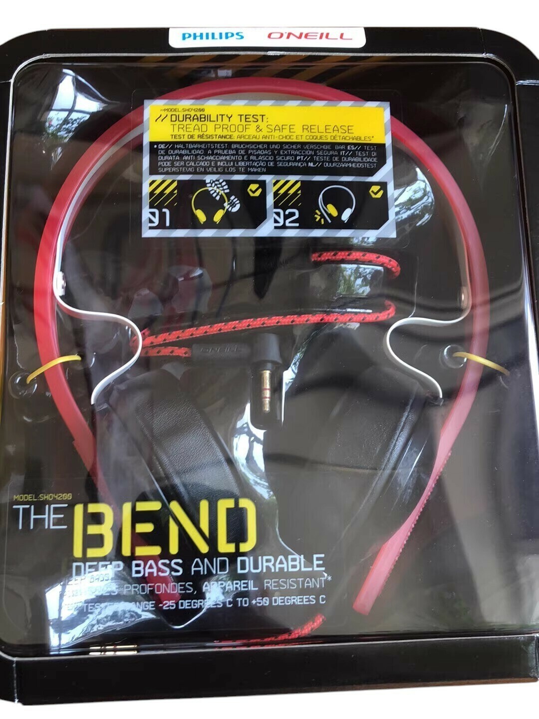 PHILIPS Oneil SHO4200 headphones -Red - $29.60